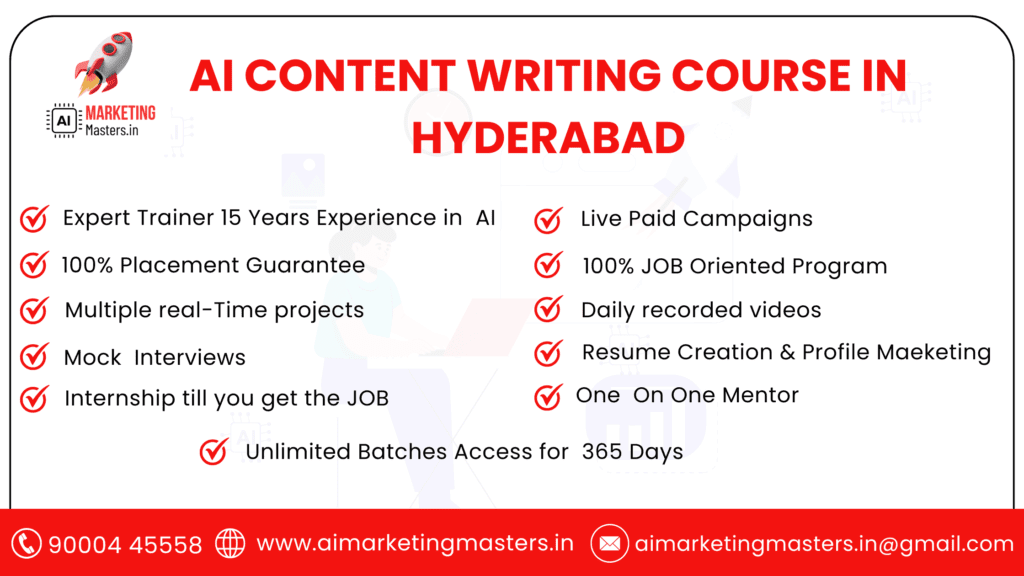 AI Marketing Masters Deliverables in AI Digital Marketing Course in Hyderabad