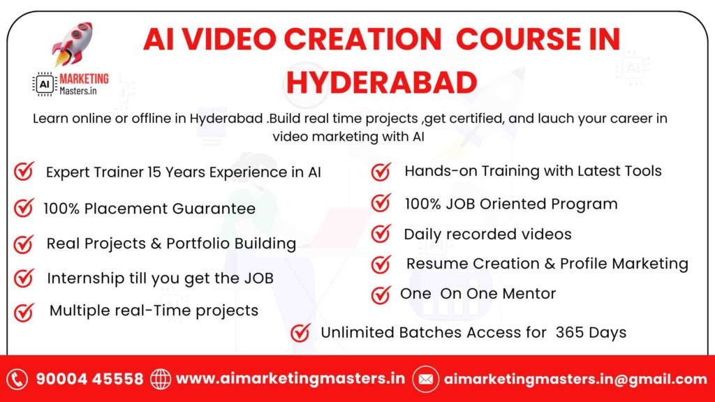 AI Video Creation Course In Hyderabad |100% Placement Support